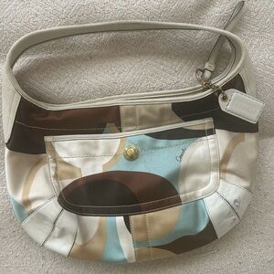 Vintage Coach Ergo Optic Scarf Print SoHo Handbag